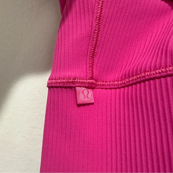 LULULEMON Power Pivot Sonic Pink Tank Top Ribbed Reversible EUC - Picture 3 of 6